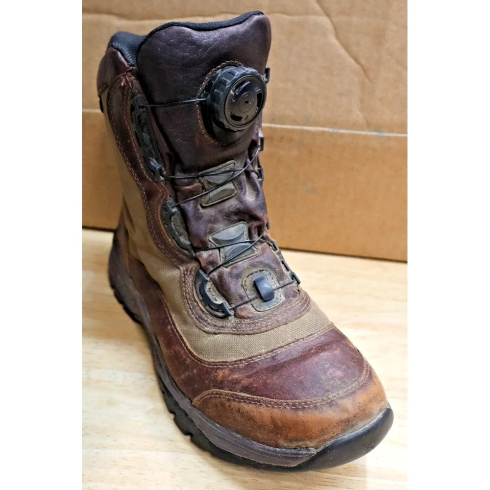 LL Bean BOA Technical Mens Brown Leather Waterproof Hunting Boots GoreTex Size 6